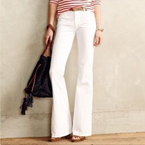 Banana Republic Crisp White Flare Pants
